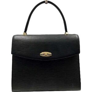 Louis Vuitton Black Epi Malesherbes Handbag